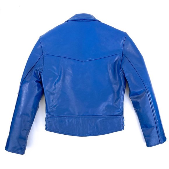 Straight To Hell Defector Leather Jacket -Royal Blue - NWOT - Picture 3 of 13